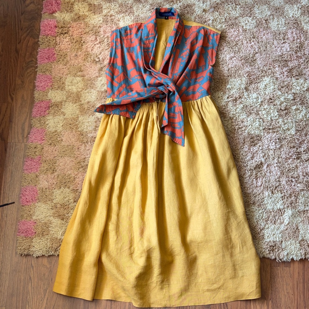 Mociun tie front dress - small